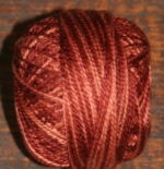 Rust-Valdani,pearl cotton, punch needle, hand dyed floss, heirloom collection