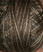 Faded Brown-Valdani, pearl cotton, hand dyed, embroidery floss, punch needle