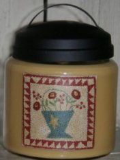 Garden Blessings Soy Candle-soy wax, candle, country stitches, apothecary jars, brenda gervais, sweet clover candle company