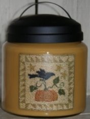 Indian Summer Soy Candle-soy wax, candle, punch needle, apothecary jar