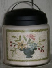 Garden Sampler Soy Candle-candle, soy wax, punch needle, apothecary jar, brenda gervais