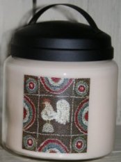 Rise and Shine Soy Candle-soy wax, candle, apothecary jars, punch needle