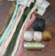 She Seeketh Wool Floss Kit-punch needle, valdani 3 strand floss, weeks dye works, needle punch, country stitches, with thy needle and thread