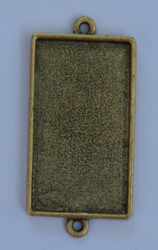 Grande Pendant Rectangle Double Loop - Gold-patera jewelry findings, nunn designs