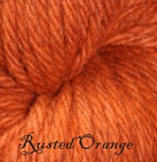 Rusted Orange Wool Yarn-hand dyed, wool yarn, punch needle, rughooking