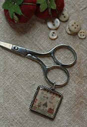 School Girl Scissors & Fob - Mary's Best (silver)