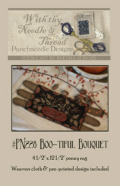 Boo-tiful Bouquet-boo-tiful bouquet, punch needle, halloween patterns, brenda gervais, with thy needle & thread