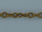 Small Textured Cable Chain - Gold