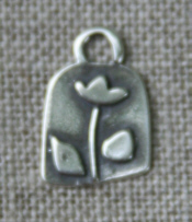 Tiny Dutch Tulip Charm-dutch, tulip, sterling silver, charm, jewelry