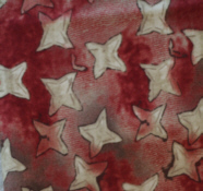 Red/Khaki Star Fabric - Gettysburg