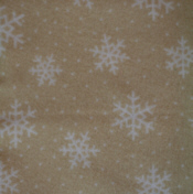Tan Snowflakes Flannel